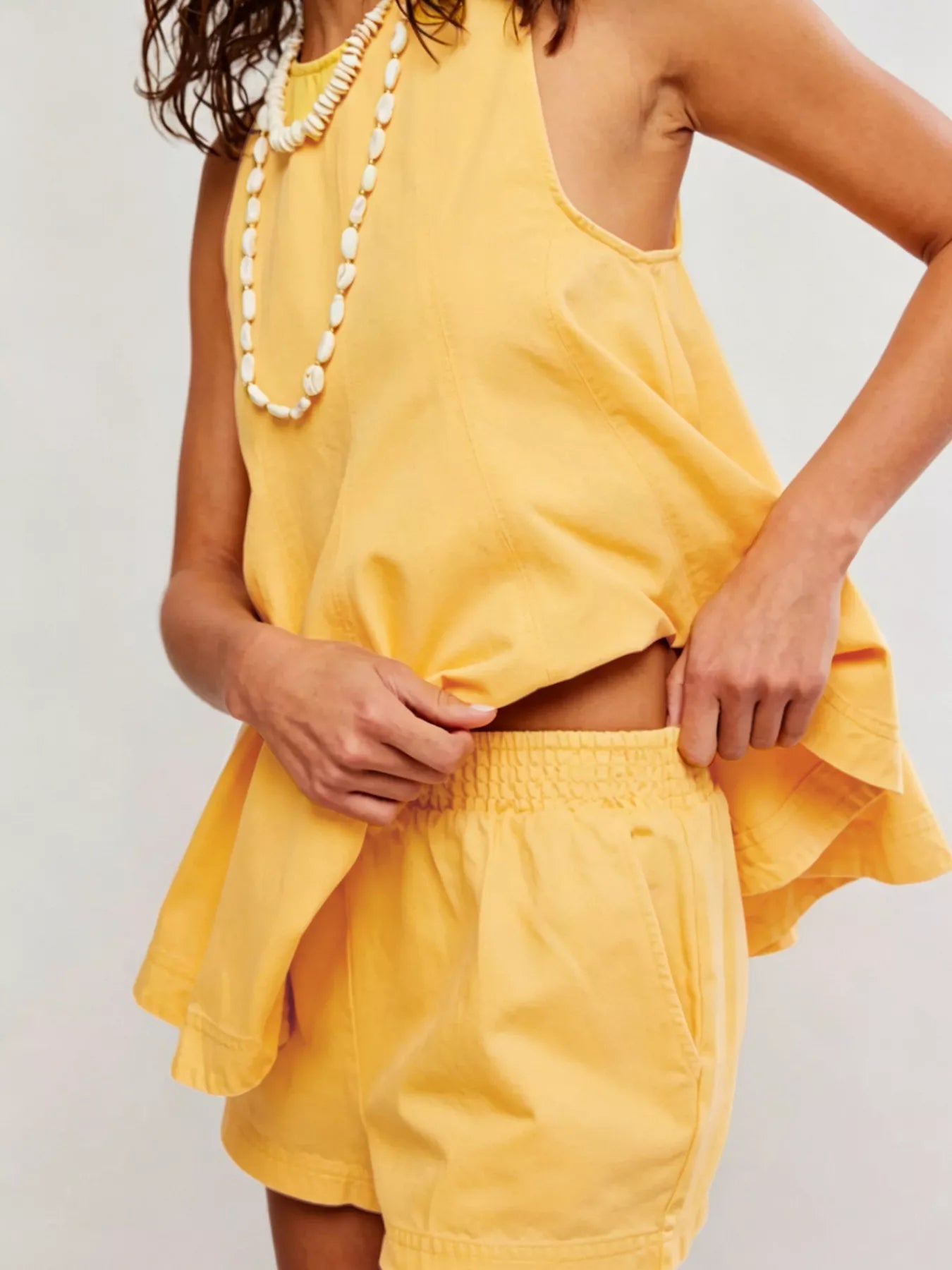 Trendsi Sleeveless Top and Shorts Denim Set -