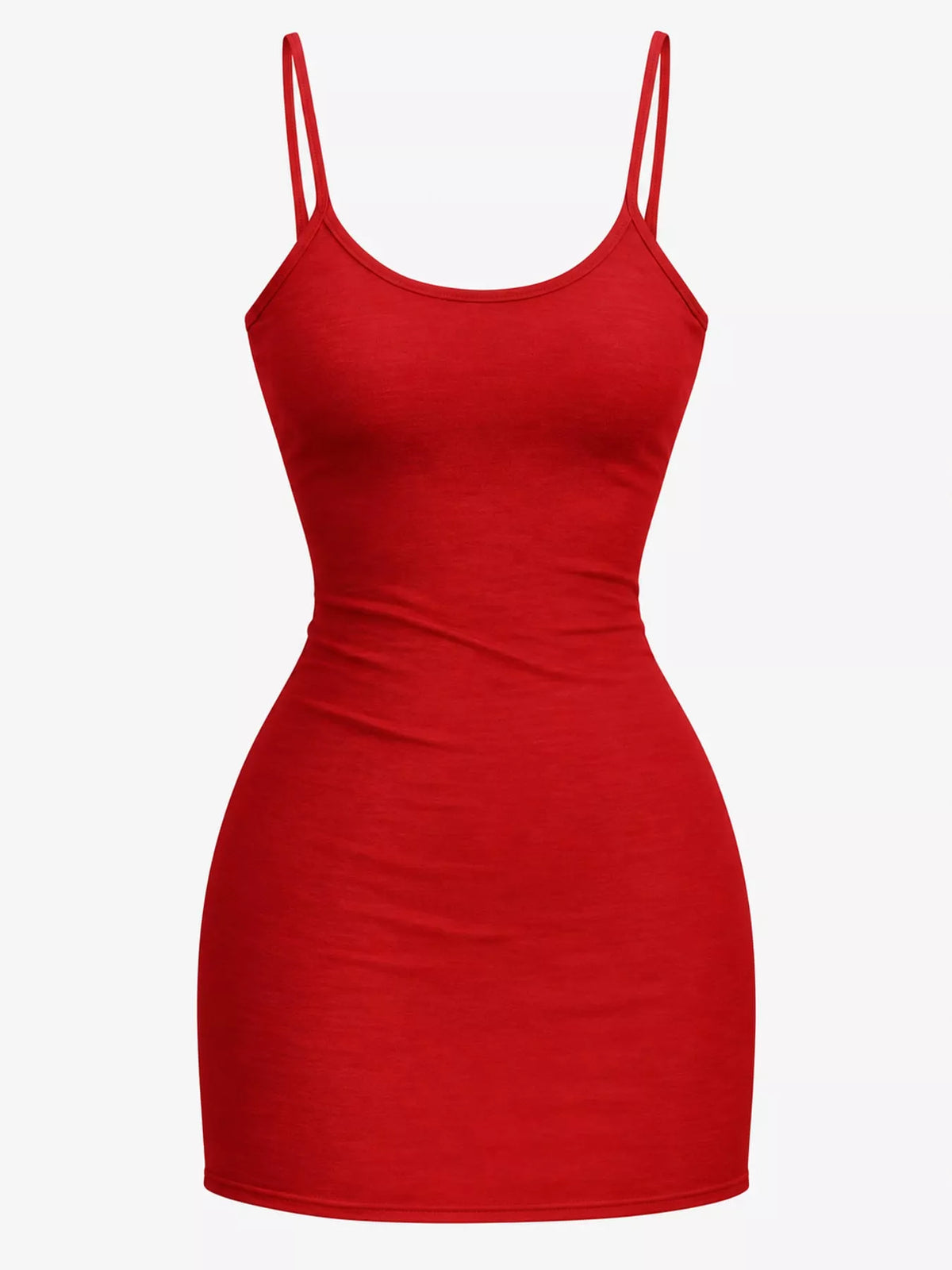 Camisole mini dress, red flat lay