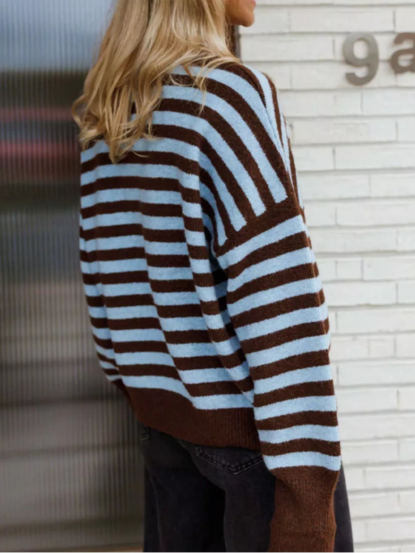 Trendsi Striped Crew Neck Sweater -