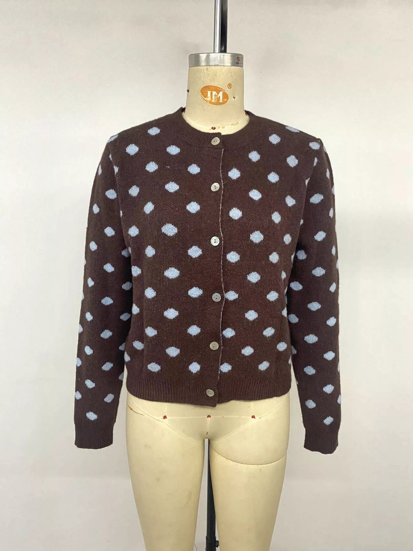 Trendsi Polka Dot Button Up Cardigan -