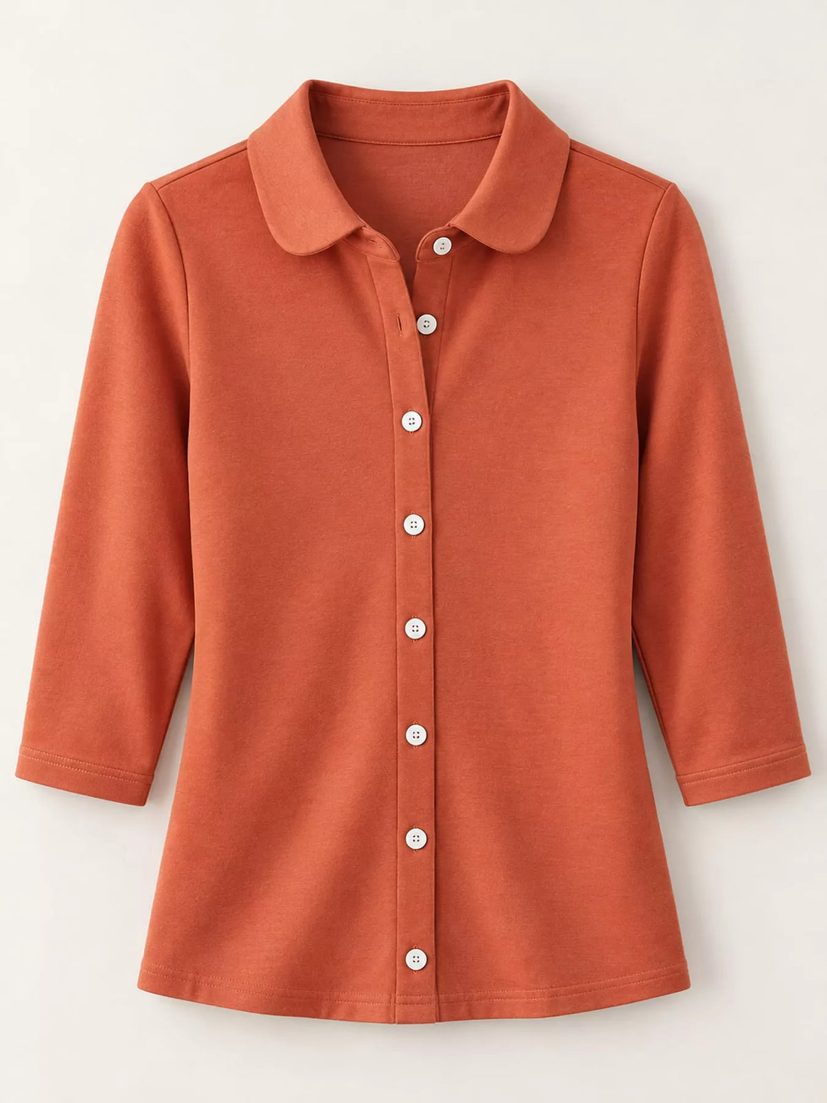 Orange button-down shirt