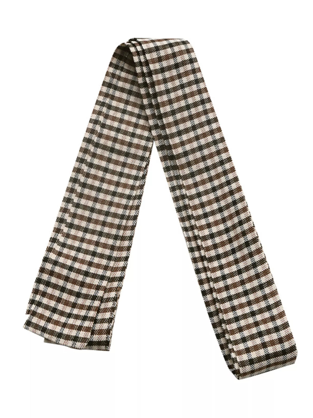 Plaid Double-Breasted Trench Coat — construction details