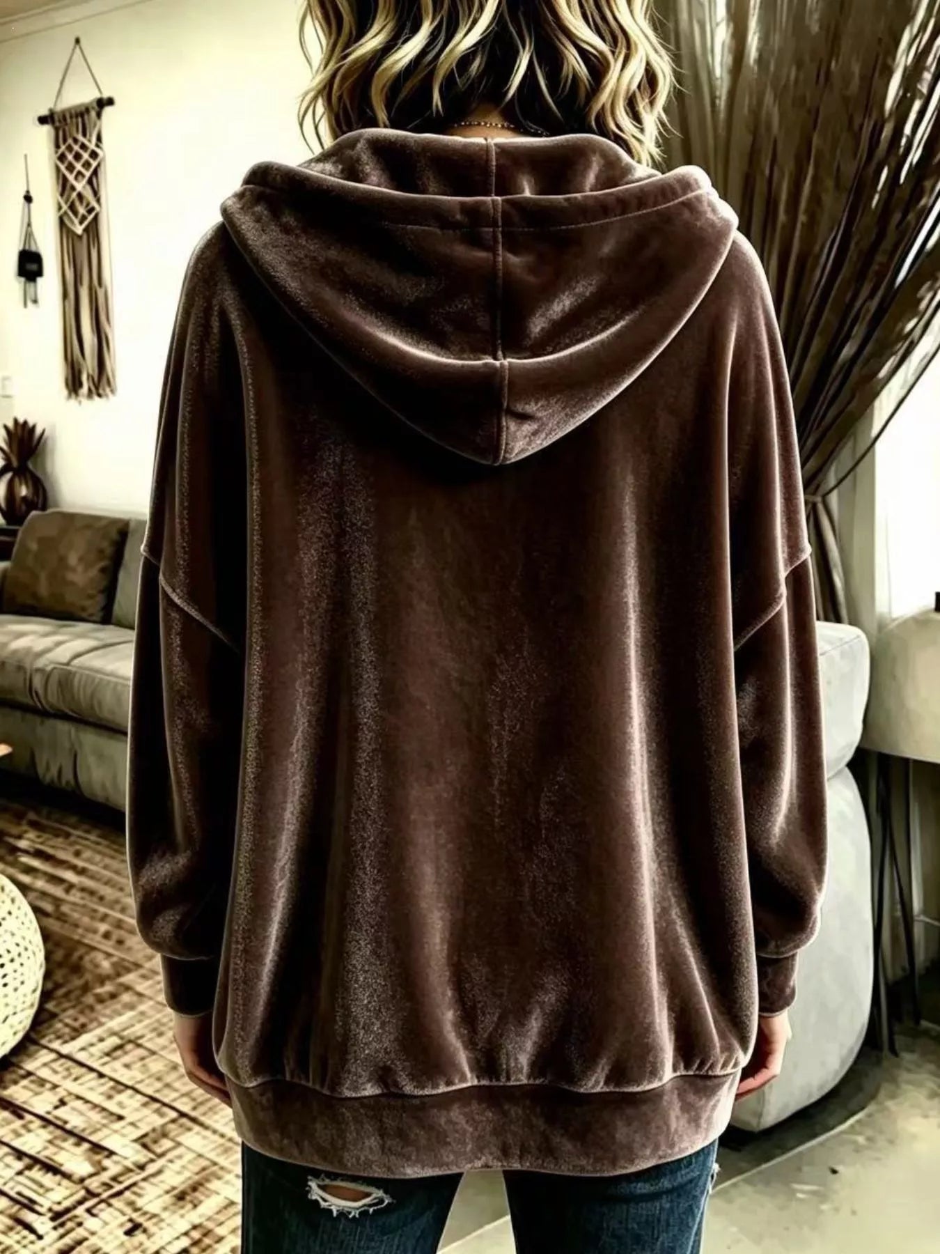 Trendsi Full Size Casual Button-Down Hooded Outerwear Plus Size -