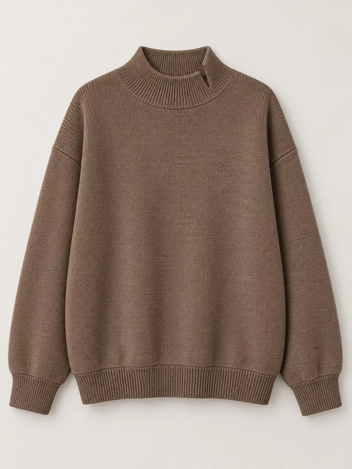Oversized sweatshirt, taupe flat lay