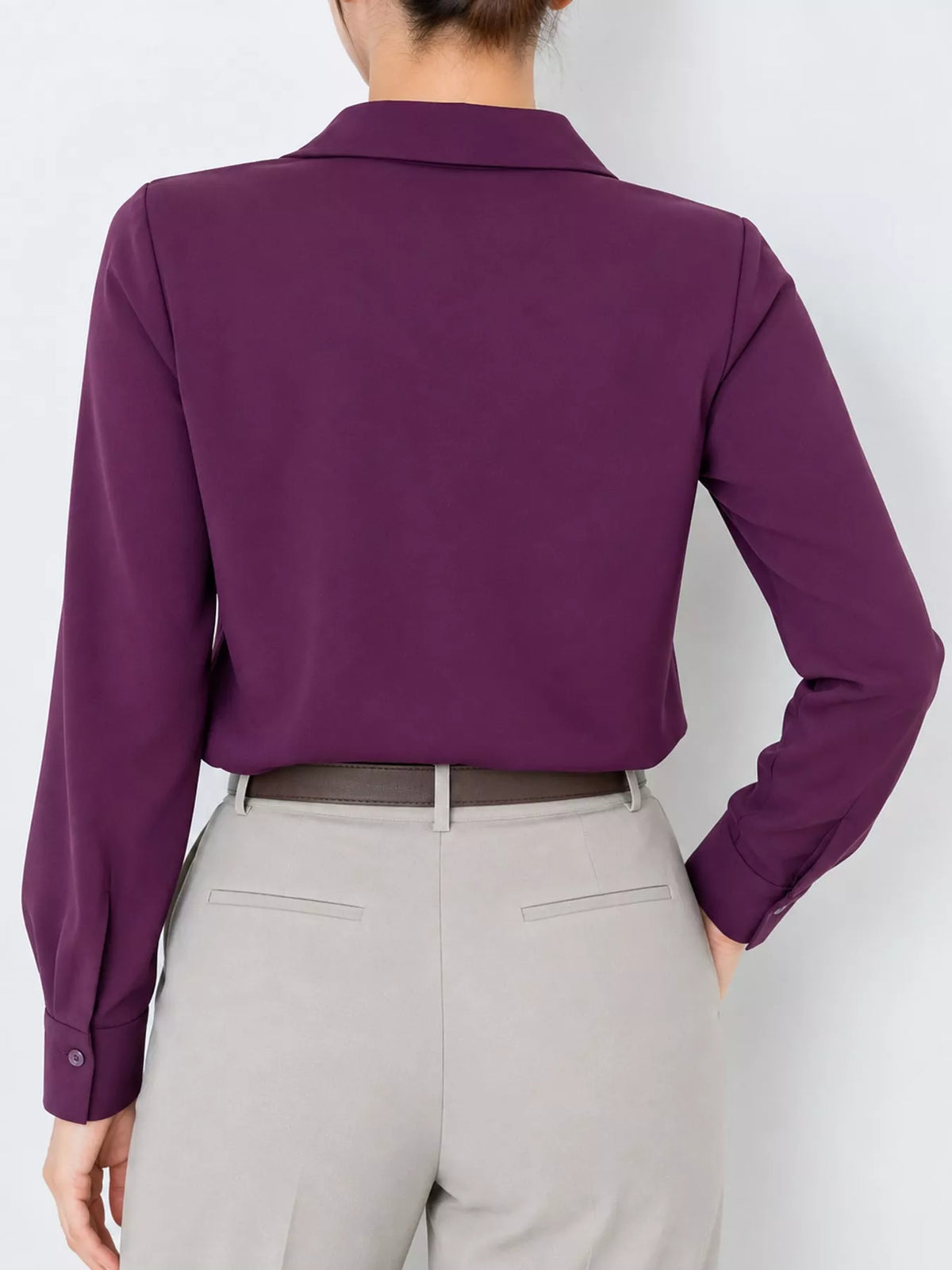 Button-up shirt, purple back