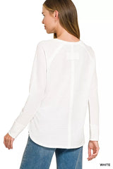 Trendsi Zenana Baby Waffle Long Sleeve Top -