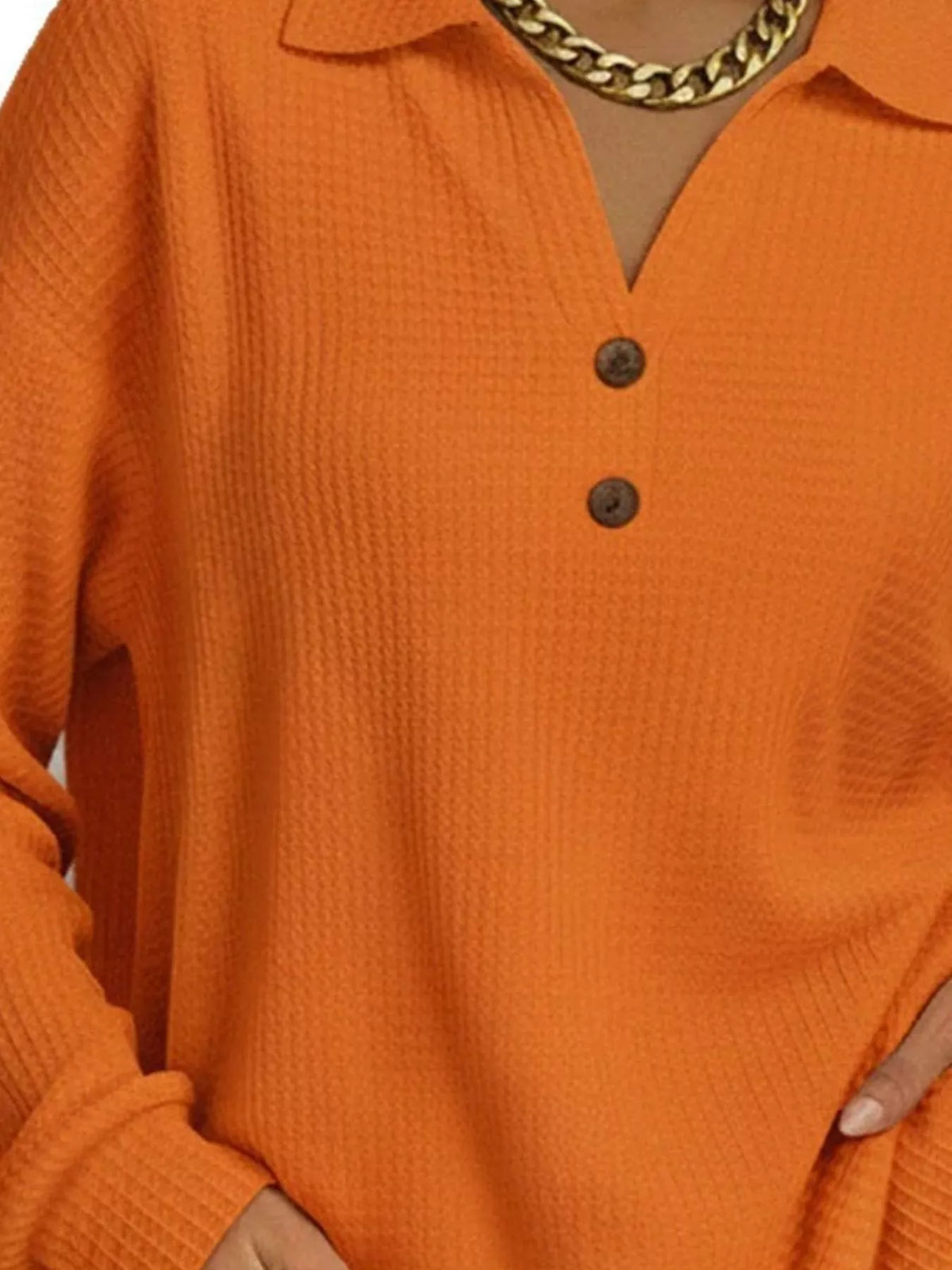 Collared long sleeve top, construction and design details
