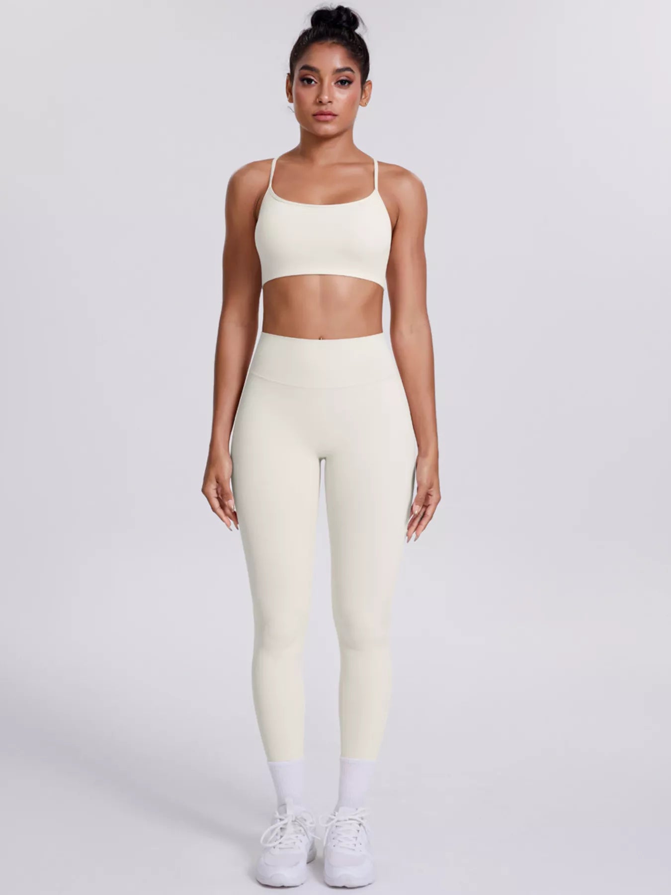 Trendsi Criss-Cross Back Cami and Leggings Active Set -