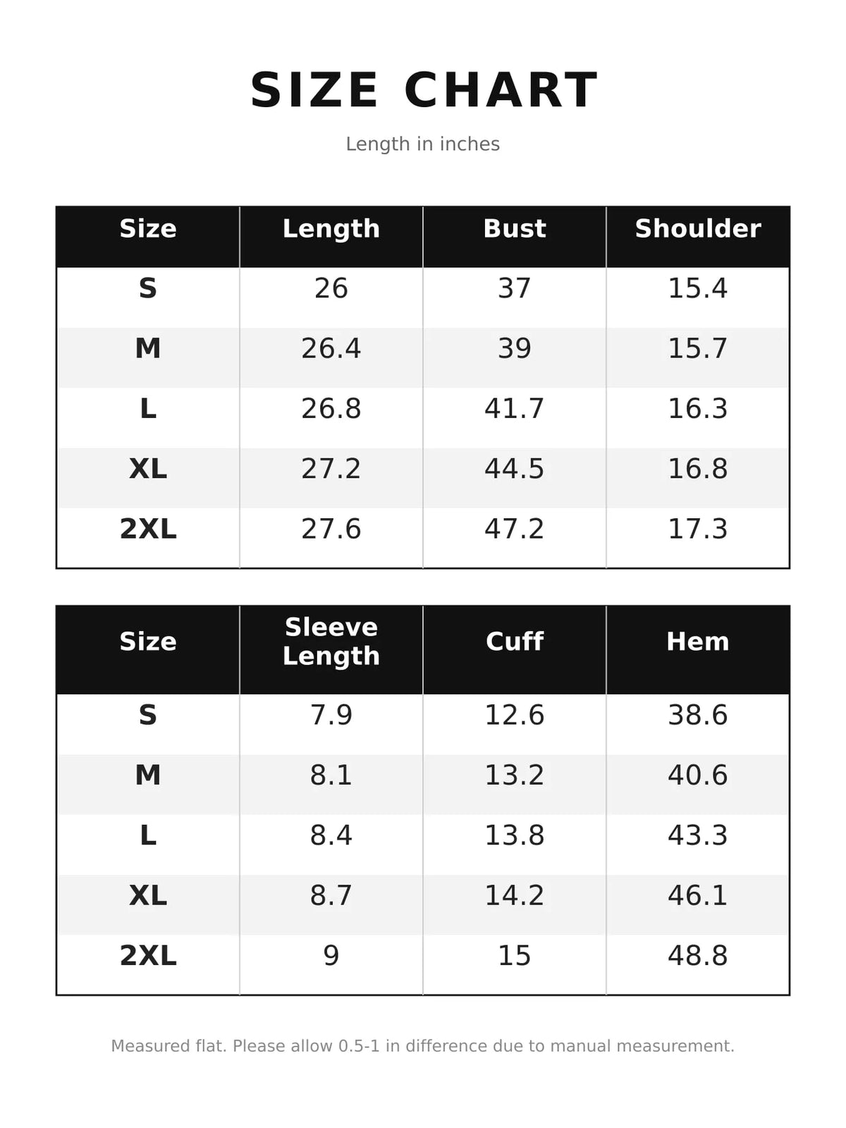 V-Neck Short Sleeve Lounge Set — size and measurement chart