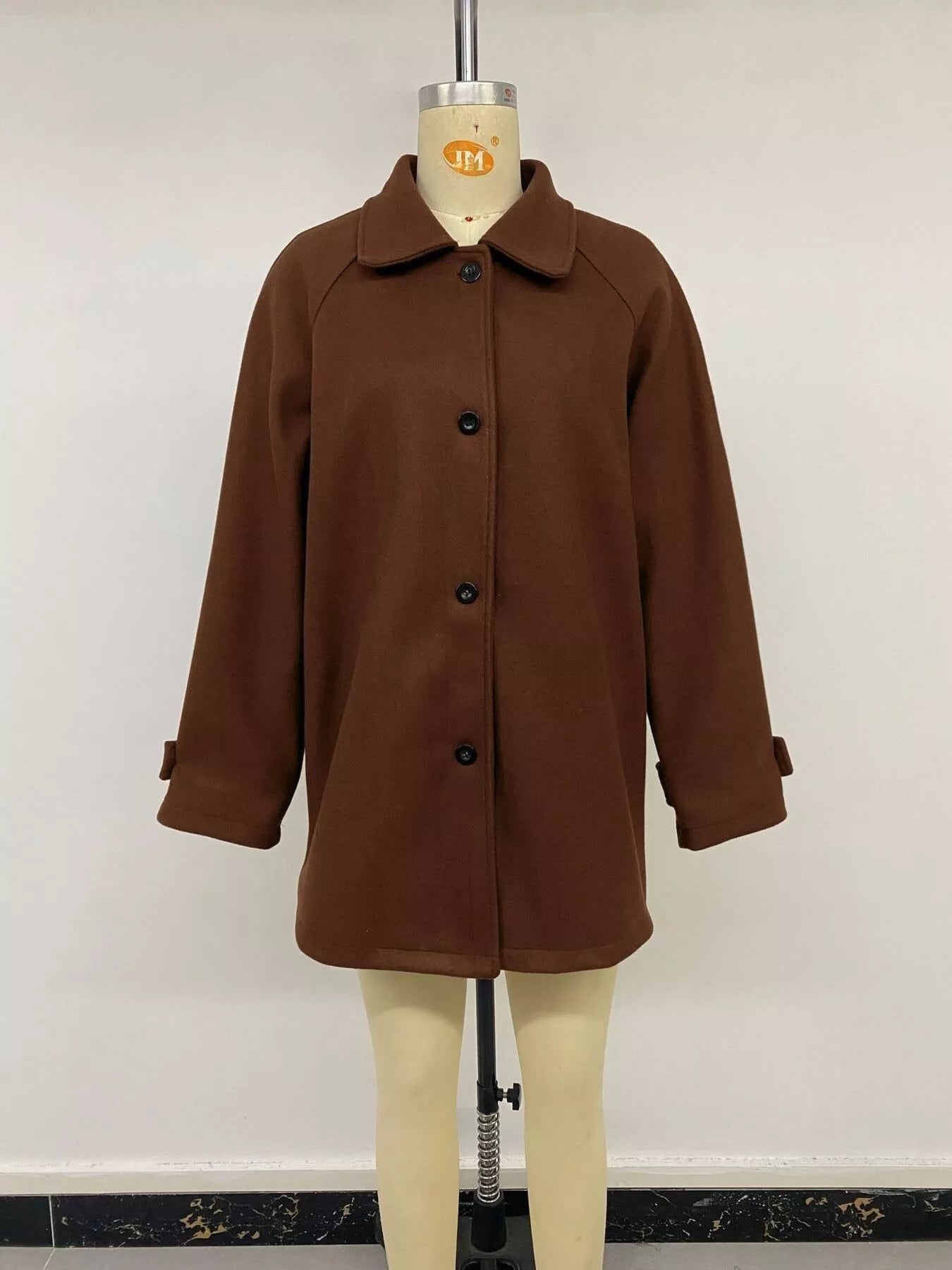 Trendsi Single-Breasted Raglan Sleeve Outerwear -