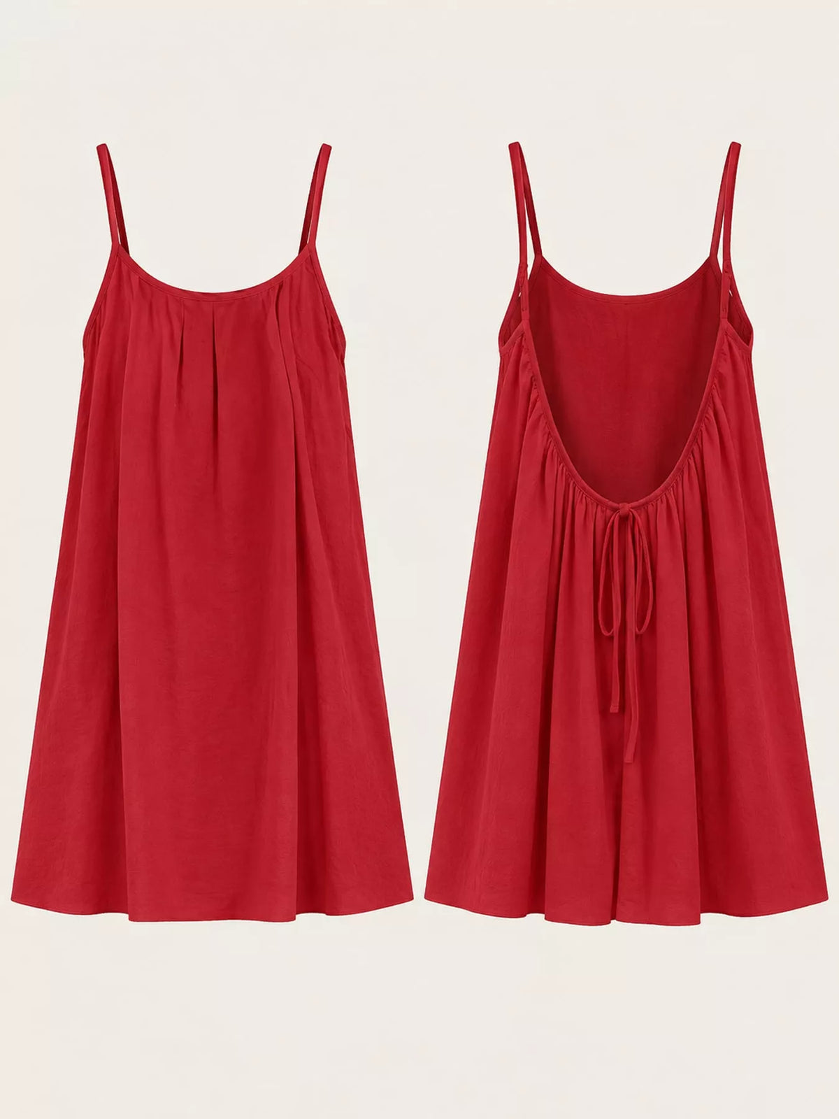 Scoop neck spaghetti-strap mini dress, product view