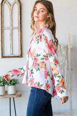 Trendsi Heimish Full Size Multi Color Floral Blazers with Tunic Plus Size -