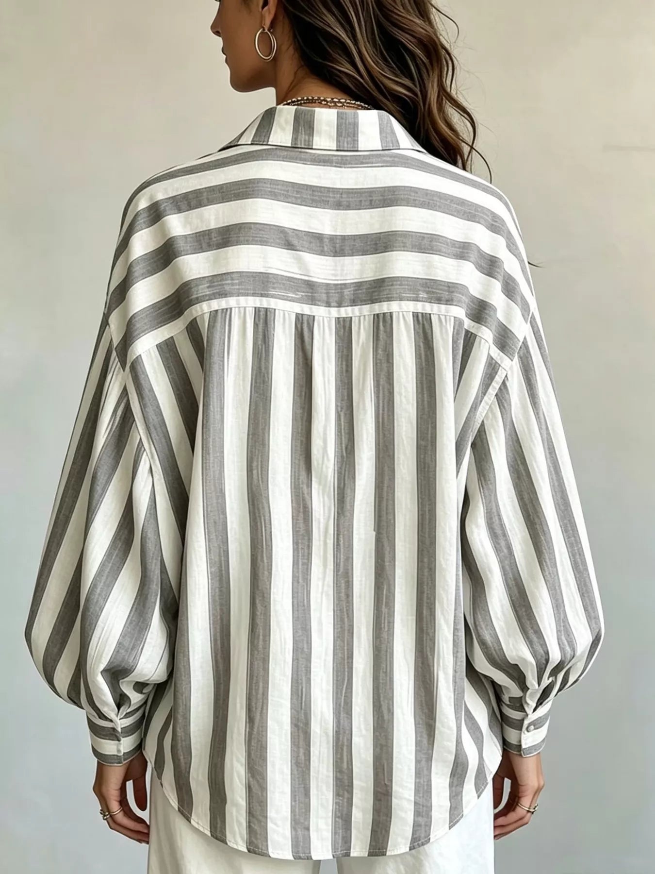 Trendsi Striped Loose Fit Shirt -