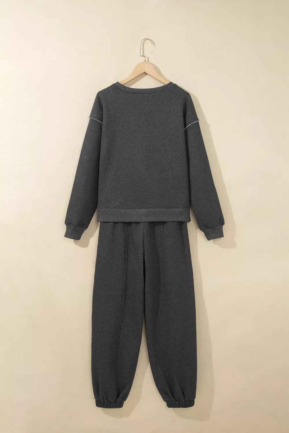 Trendsi Crew Neck Long Sleeve Top and Joggers Set -