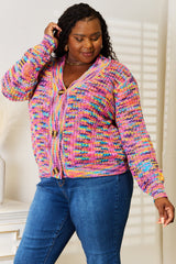 Trendsi Angel Wings Woven Right V-Neck Long Sleeve Cardigan - Shirts