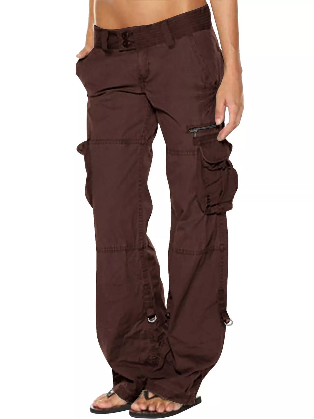 cargo pants, front view on model