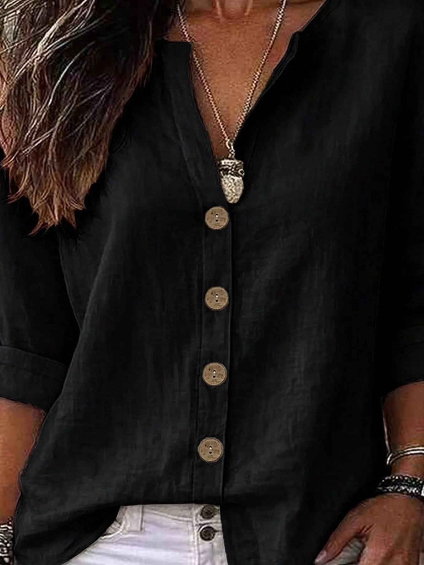 Trendsi Button Up Long Sleeve Shirt -