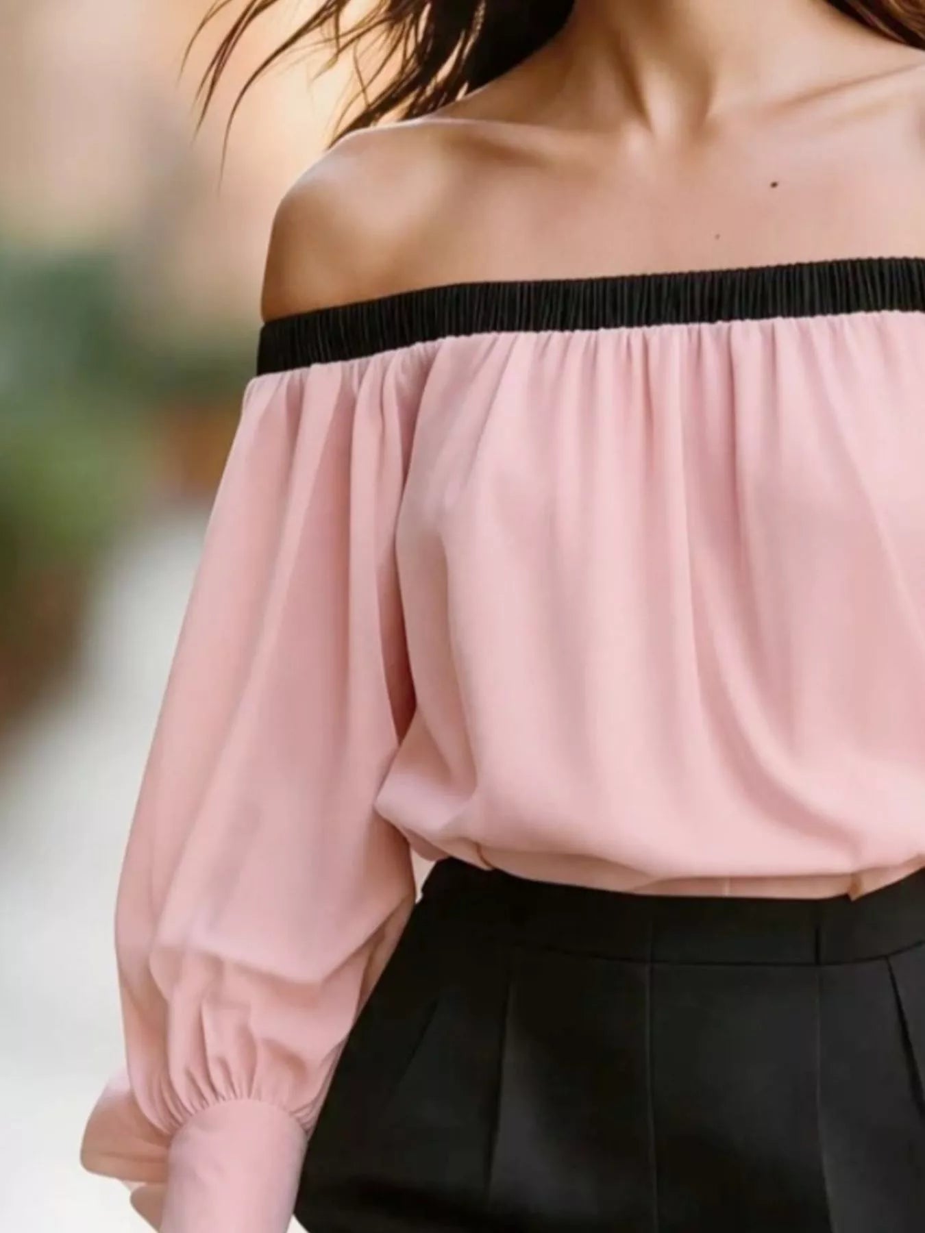 Trendsi Off Shoulder Lantern Sleeve Blouse -