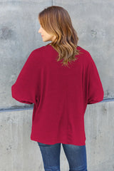 Trendsi Double Take Full Size Round Neck Long Sleeve T-Shirt -