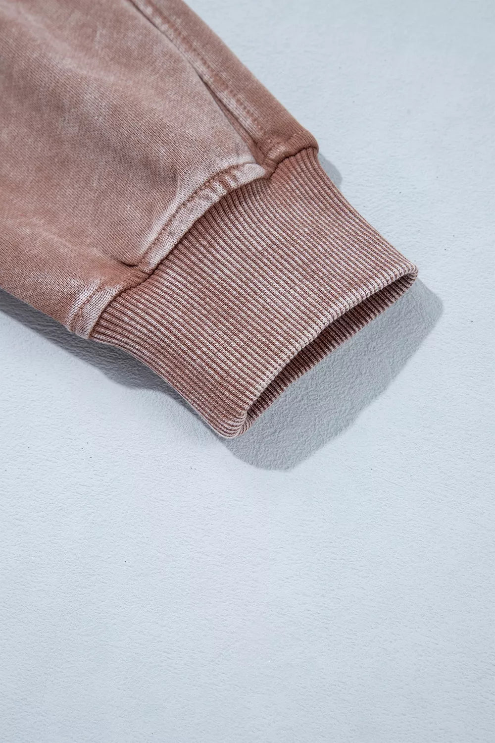 Vintage half-zip ribbed-cuff sweatshirt