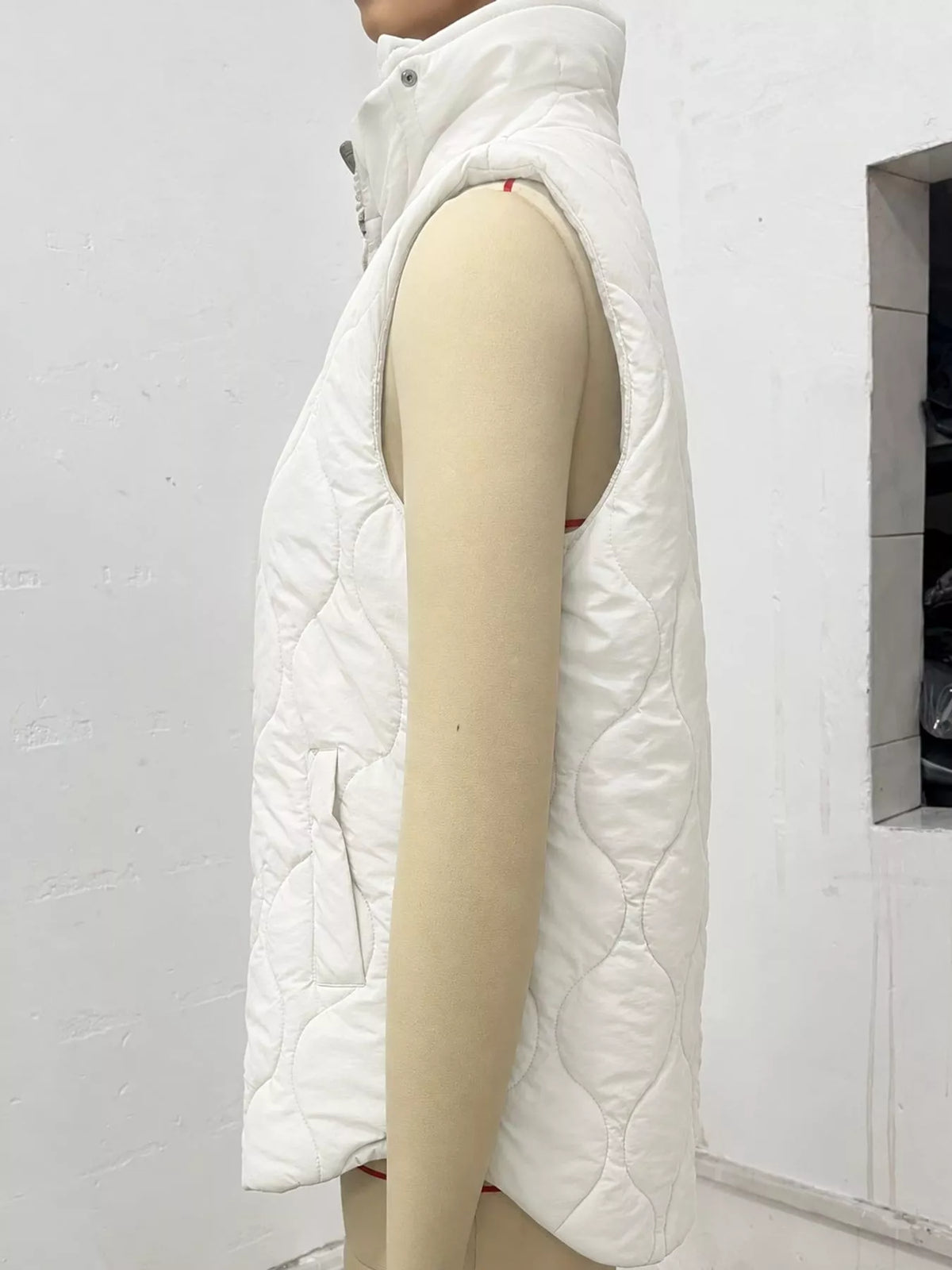 Quilted Snap-Front Vest — side view