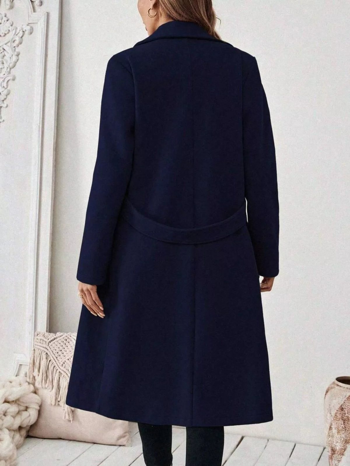 Trendsi Single-Button Longline Coat -