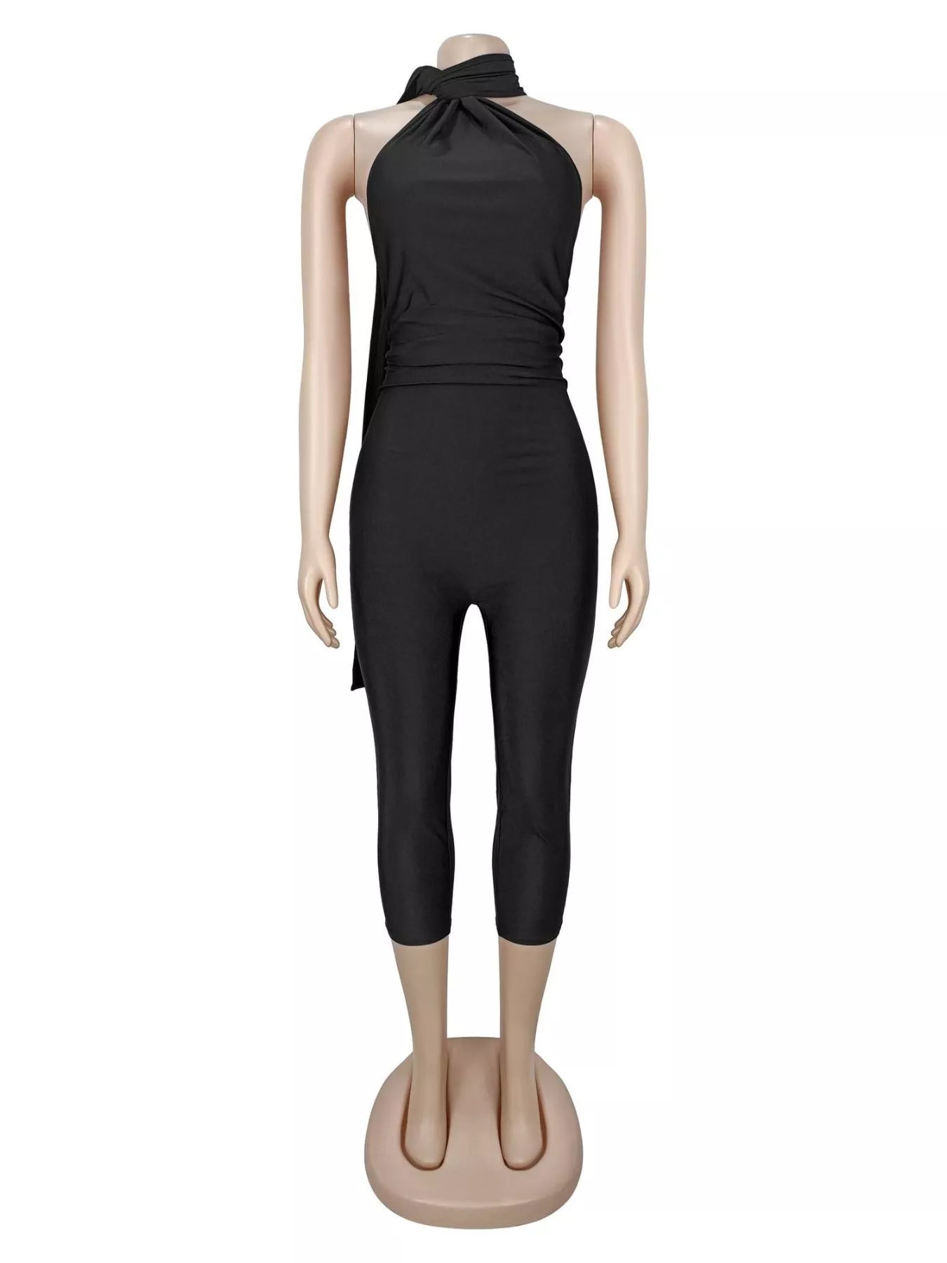 Trendsi Halter Neck Sleeveless Bodycon Jumpsuit -