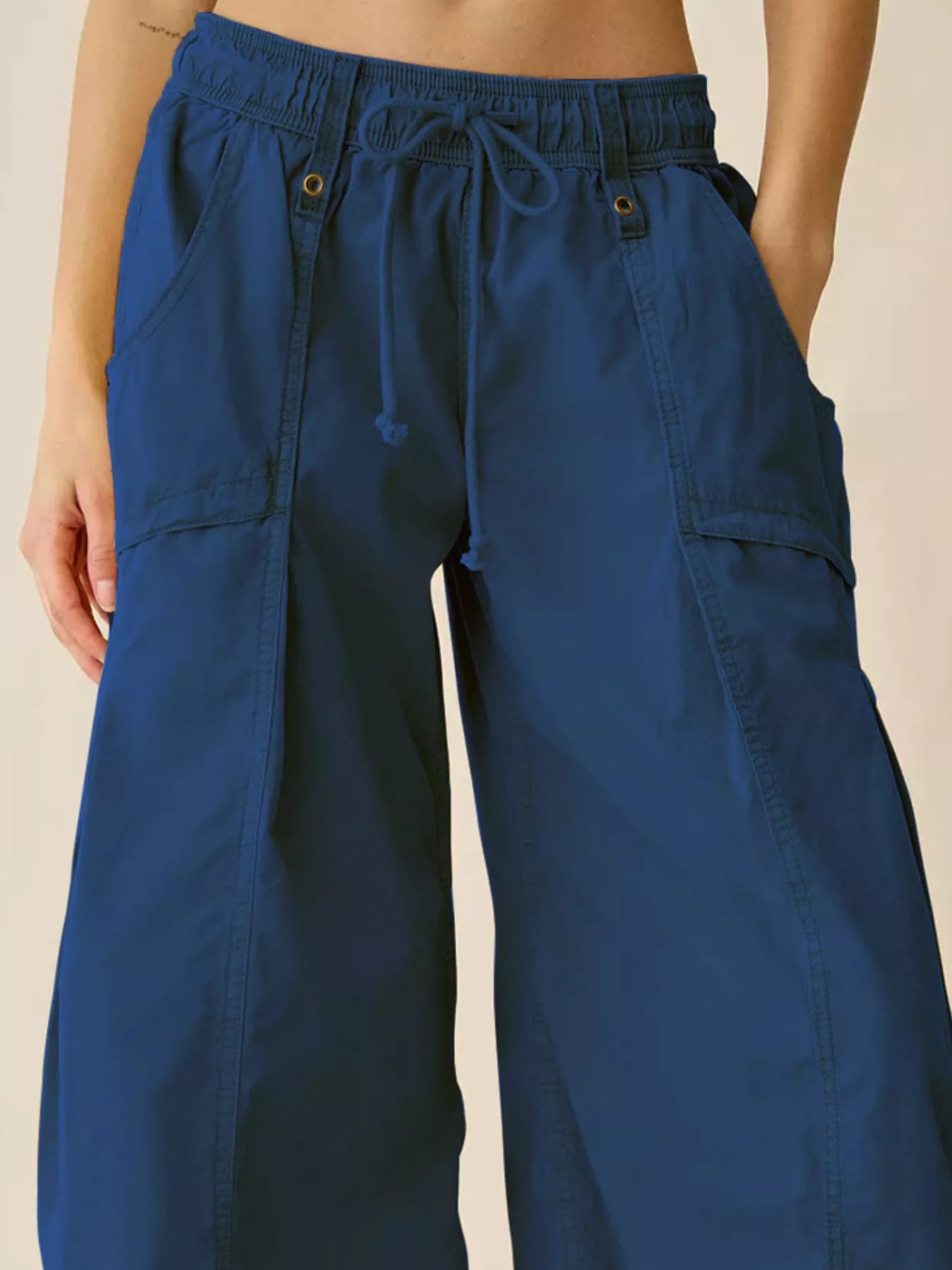 Trendsi High-Waisted Cargo Wide-Leg Pants -