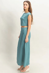 Trendsi HYFVE Sleeveless Top and Maxi Skirt Set -