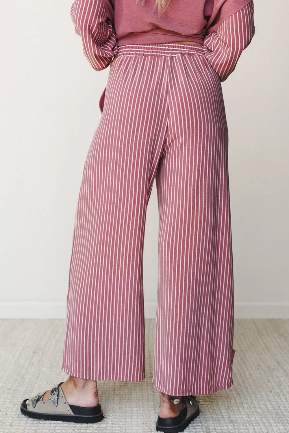 Trendsi Rae Edge Patchwork Long Sleeve Top and Pocket Casual Pants Set -