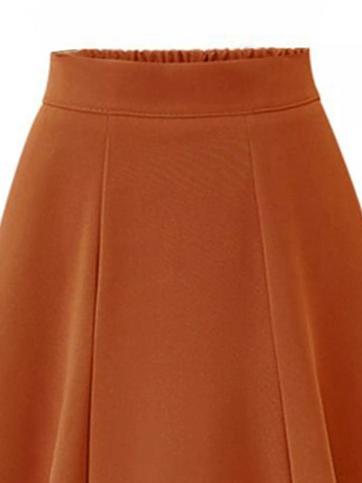 Trendsi A-Line Midi Skirt with Elastic Waistband -