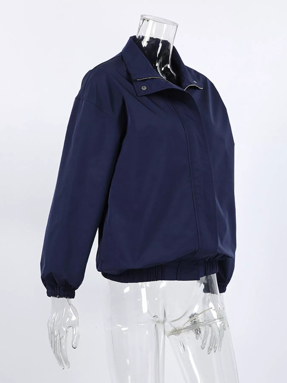 Trendsi Zip Up Dropped Shoulder Jacket -