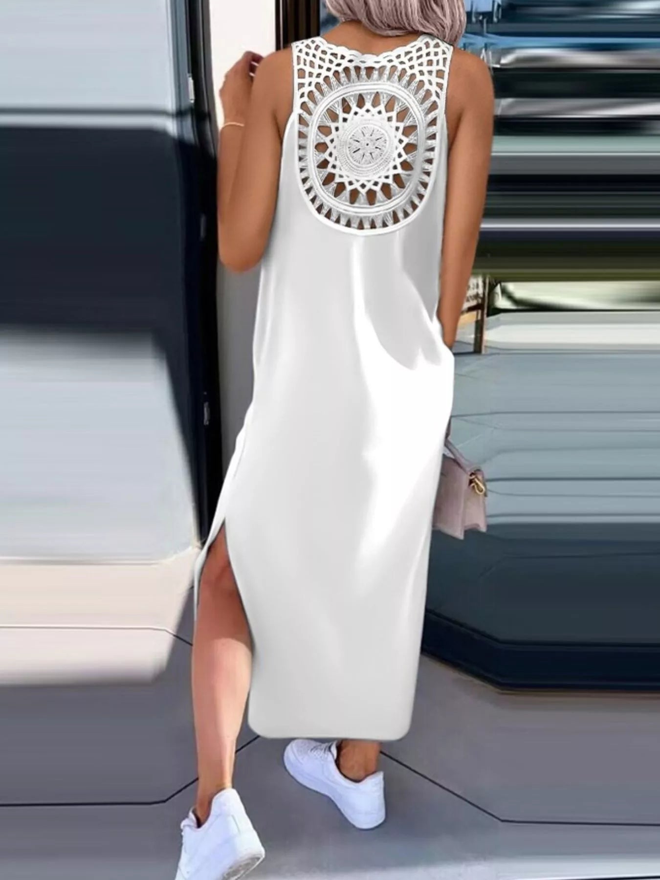 Trendsi Side Slit Sleeveless Maxi Dress -