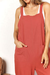 Trendsi Perfee Wide Leg Overalls with Front Pockets -