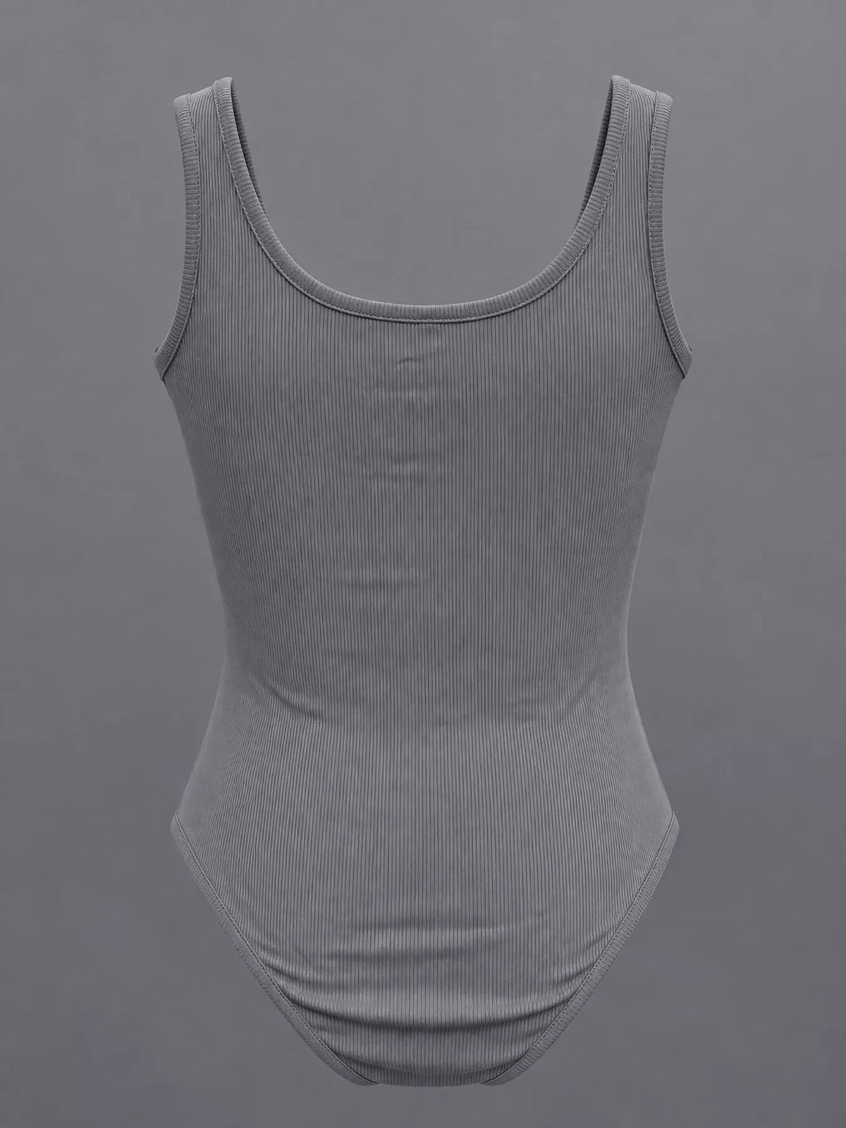 Ribbed bodysuit, dark gray back