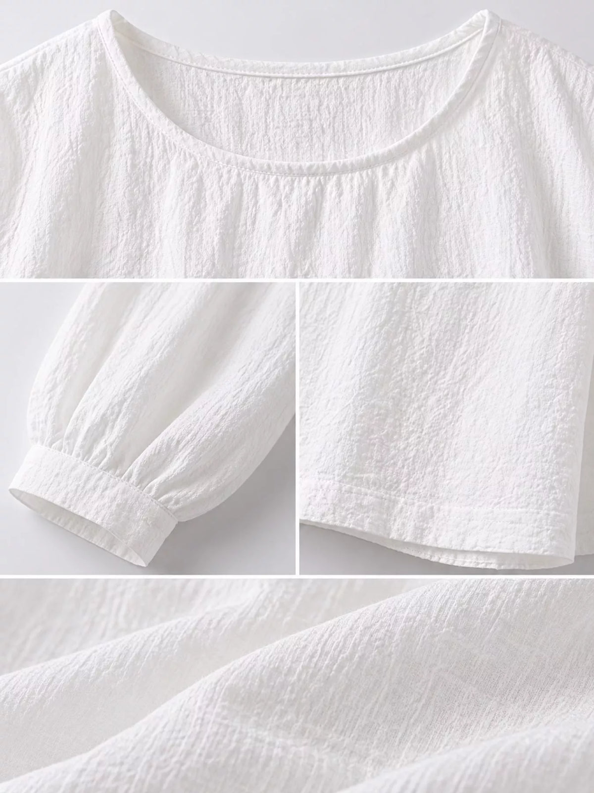 Loose Fit Long Sleeve Blouse — construction details