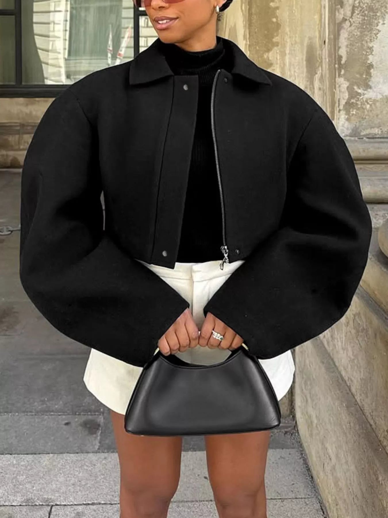 Trendsi Zip Up Cropped Jacket -