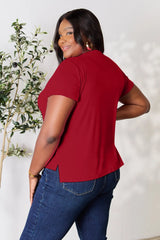 Trendsi Basic Bae Full Size Round Neck Short Sleeve T-Shirt -