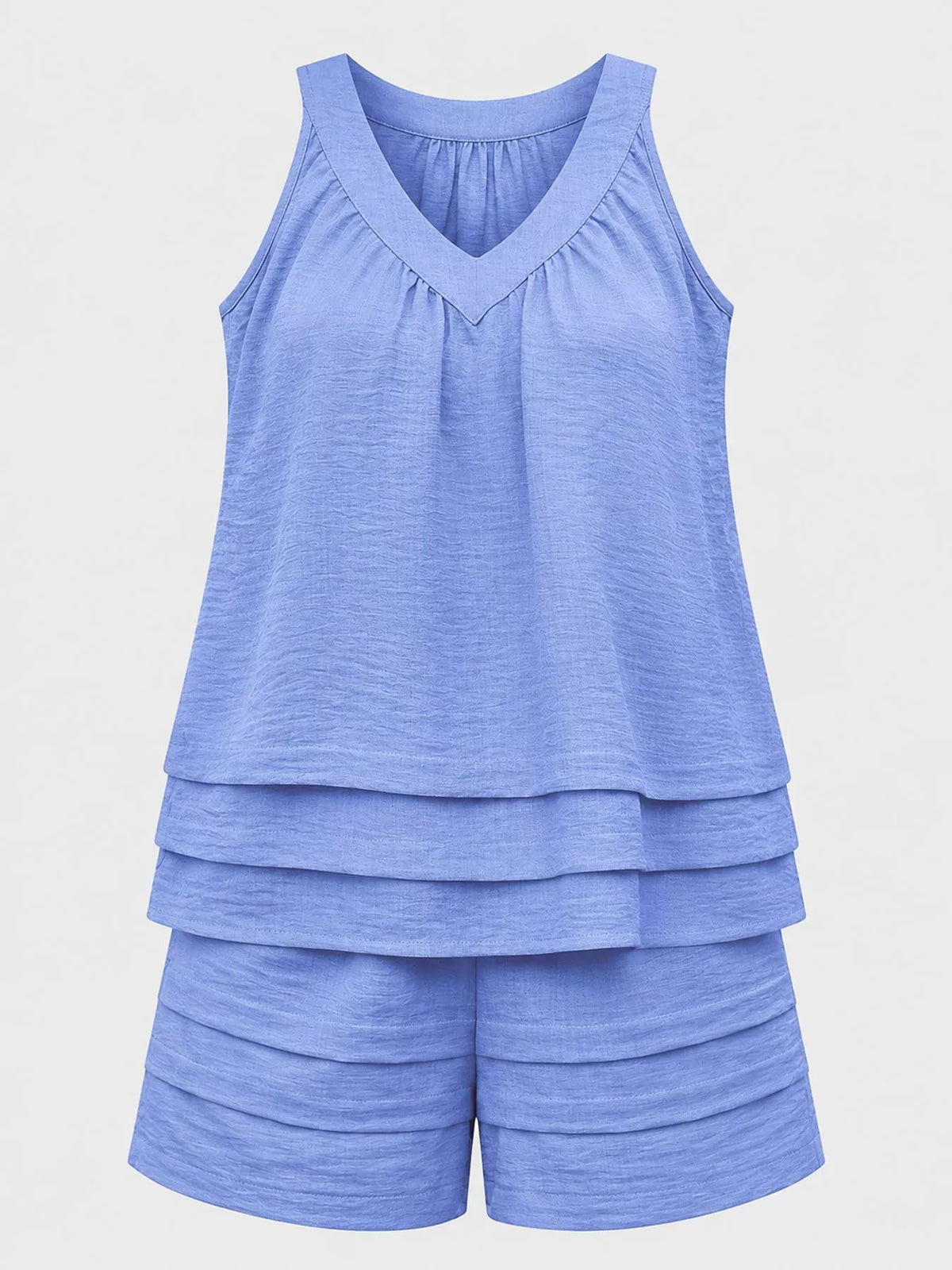 V-neck sleeveless outfit set, product view