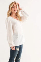 Trendsi And The Why Polka Dot Ruffle Detailed Blouse Top - Pants