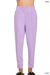 Trendsi Zenana Scuba Mock Neck Sweatshirt and Joggers Set -