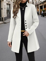Trendsi Button Up Long Sleeve Coat -