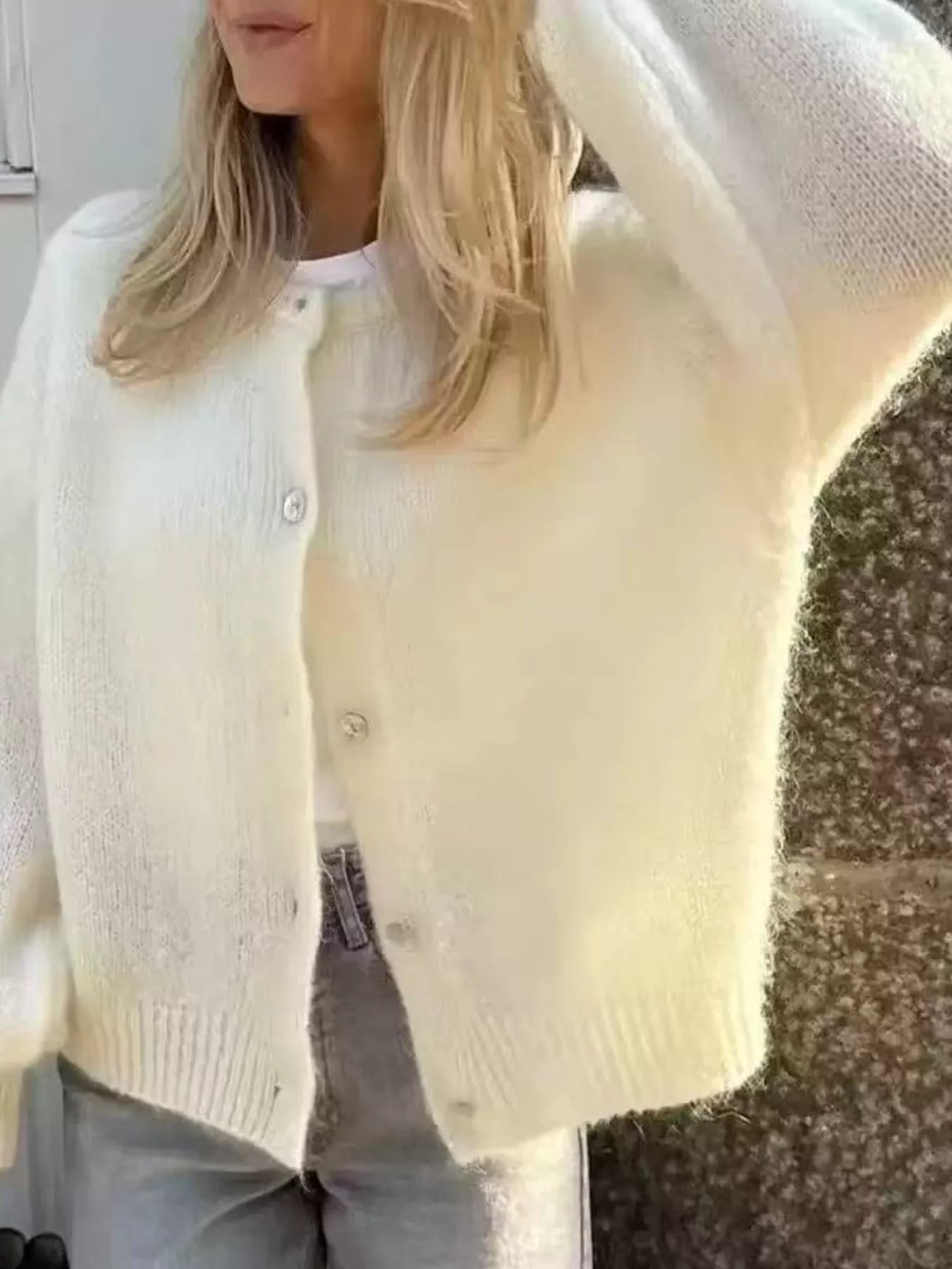 Trendsi Button Up Long Sleeve Cardigan -