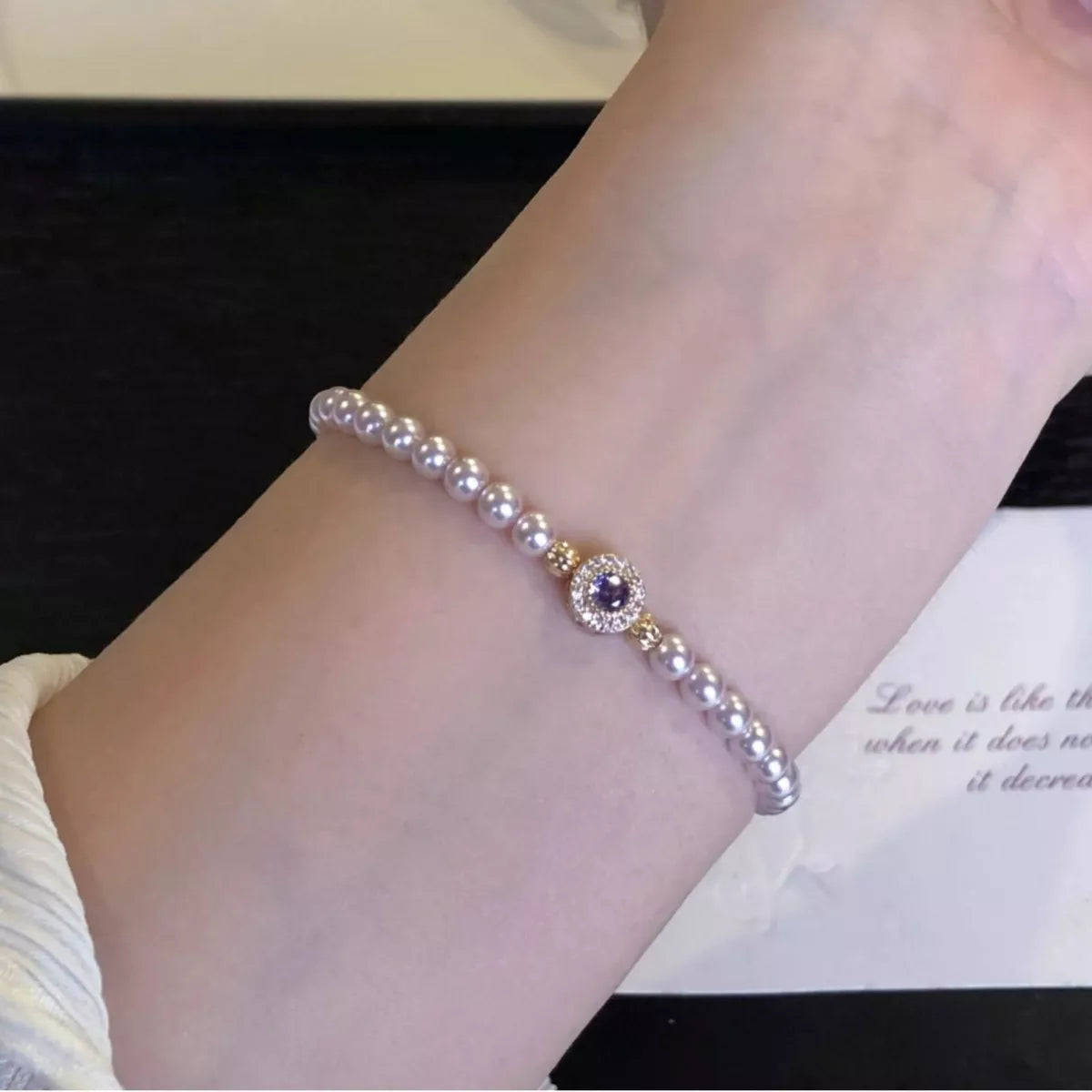 Trendsi Alloy Pearl Bracelet -