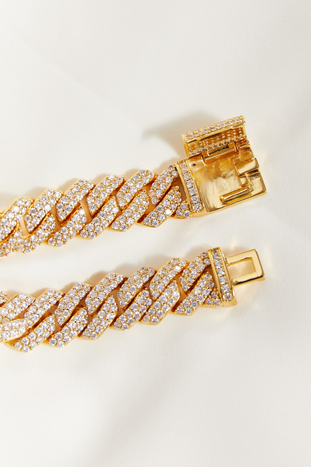 Women's Gold-Plated Zircon Bracelet 7-8 Inch Chain — product view 2