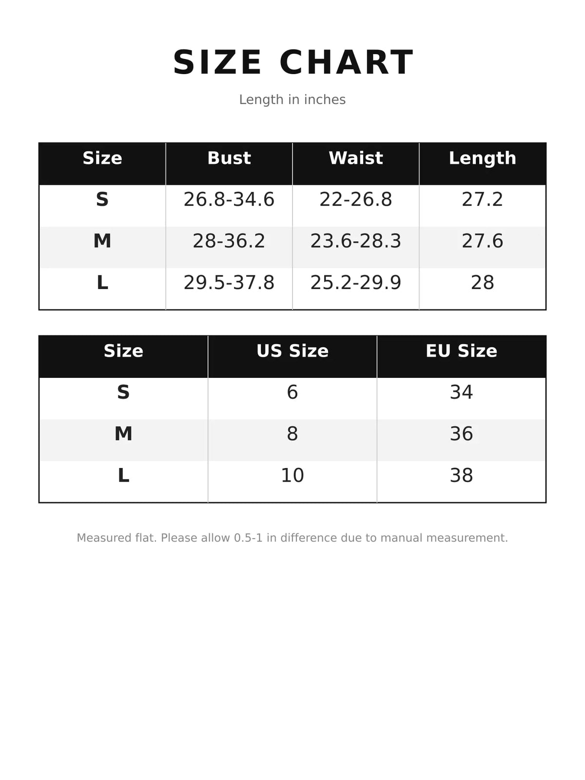 Sheer Mesh Cut-Out Long Sleeve Bodysuit — size and measurement chart