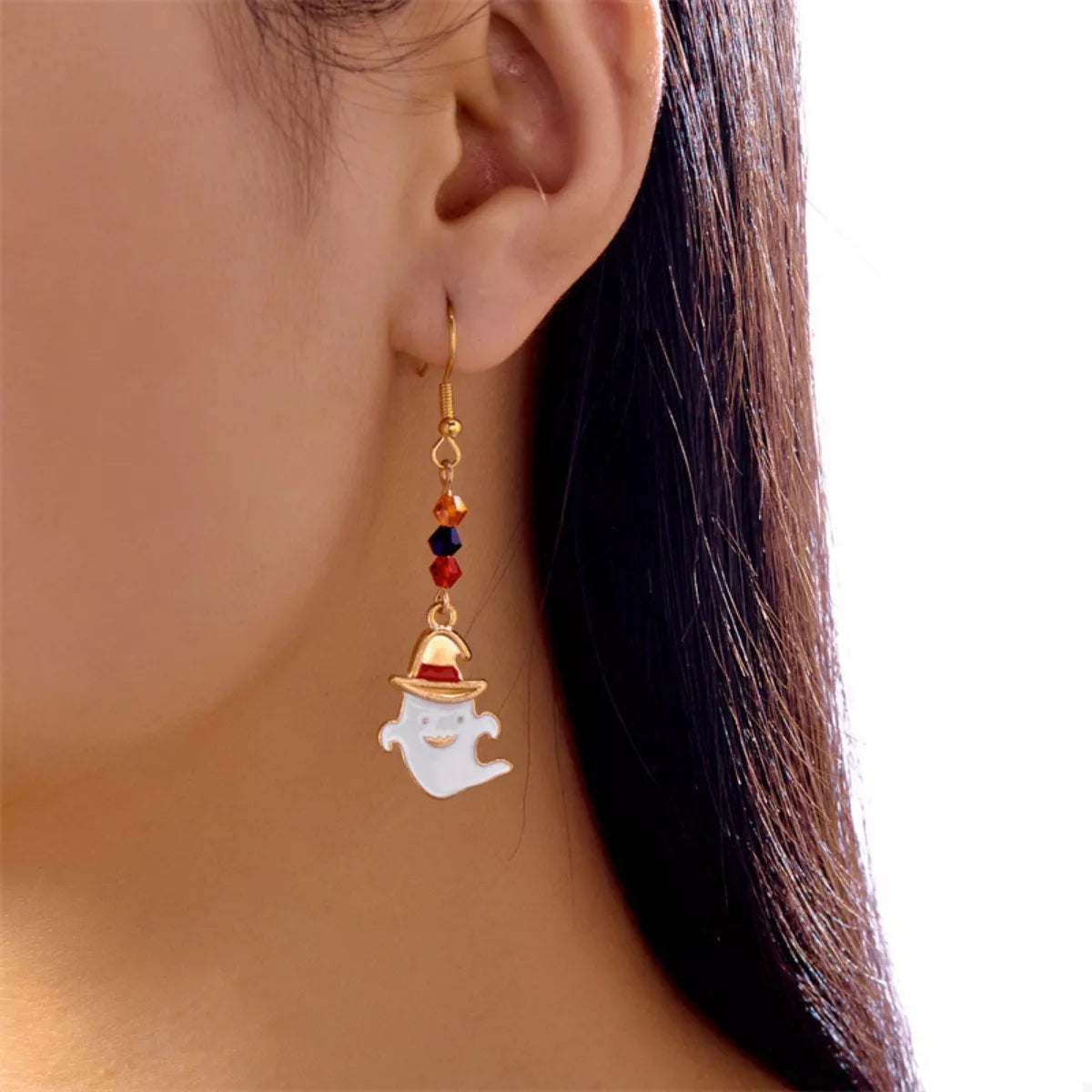 Trendsi Halloween Ghost Pumpkin Drop Earrings -