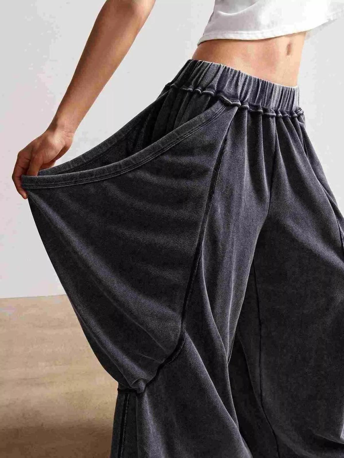 Trendsi Oversized Wide-Leg Harem Pants -