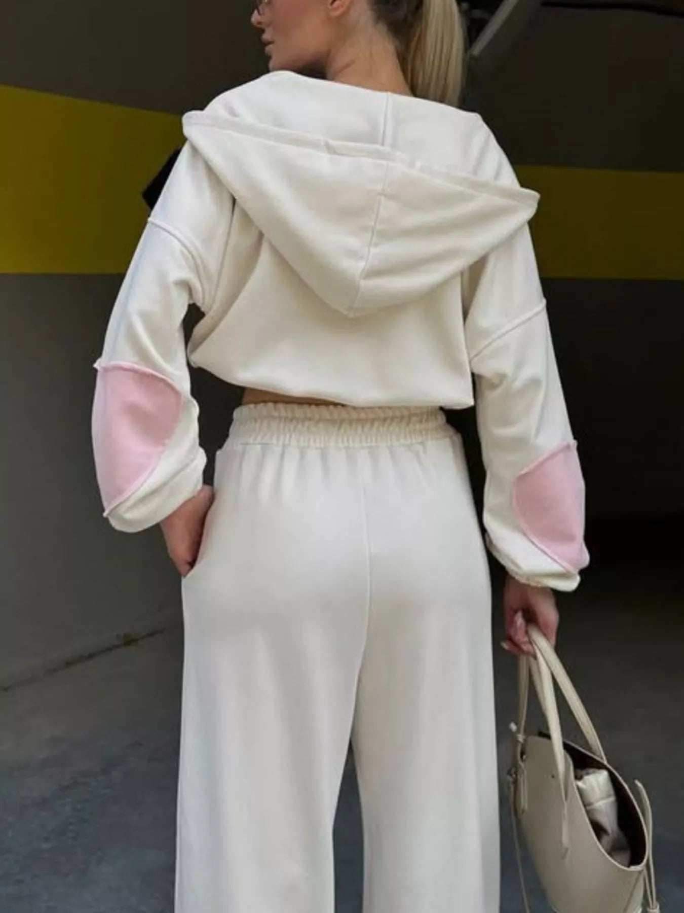 Trendsi Zip Up Hoodie and Wide-Leg Pants Set -