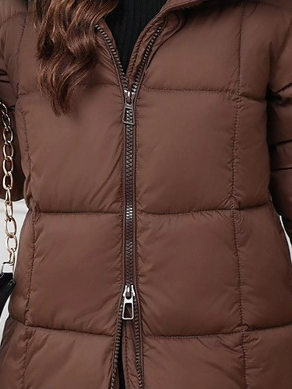 Long-sleeve coat, garment detail
